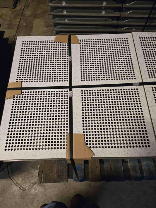 Tate 2x2 Perforated Starlight Raised Floor Tiles