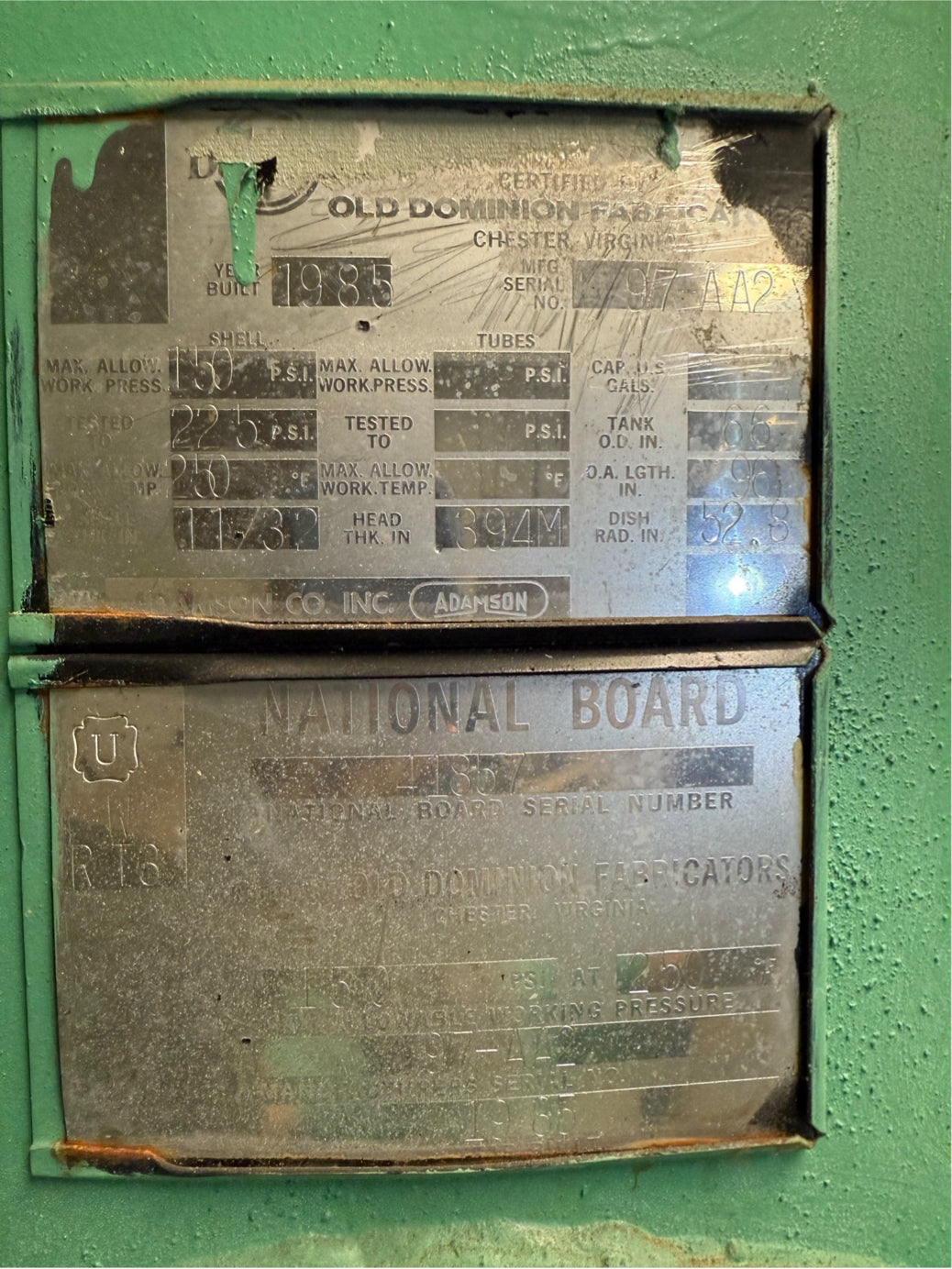 Old Dominion Air Tanks 97AA2 150 psi