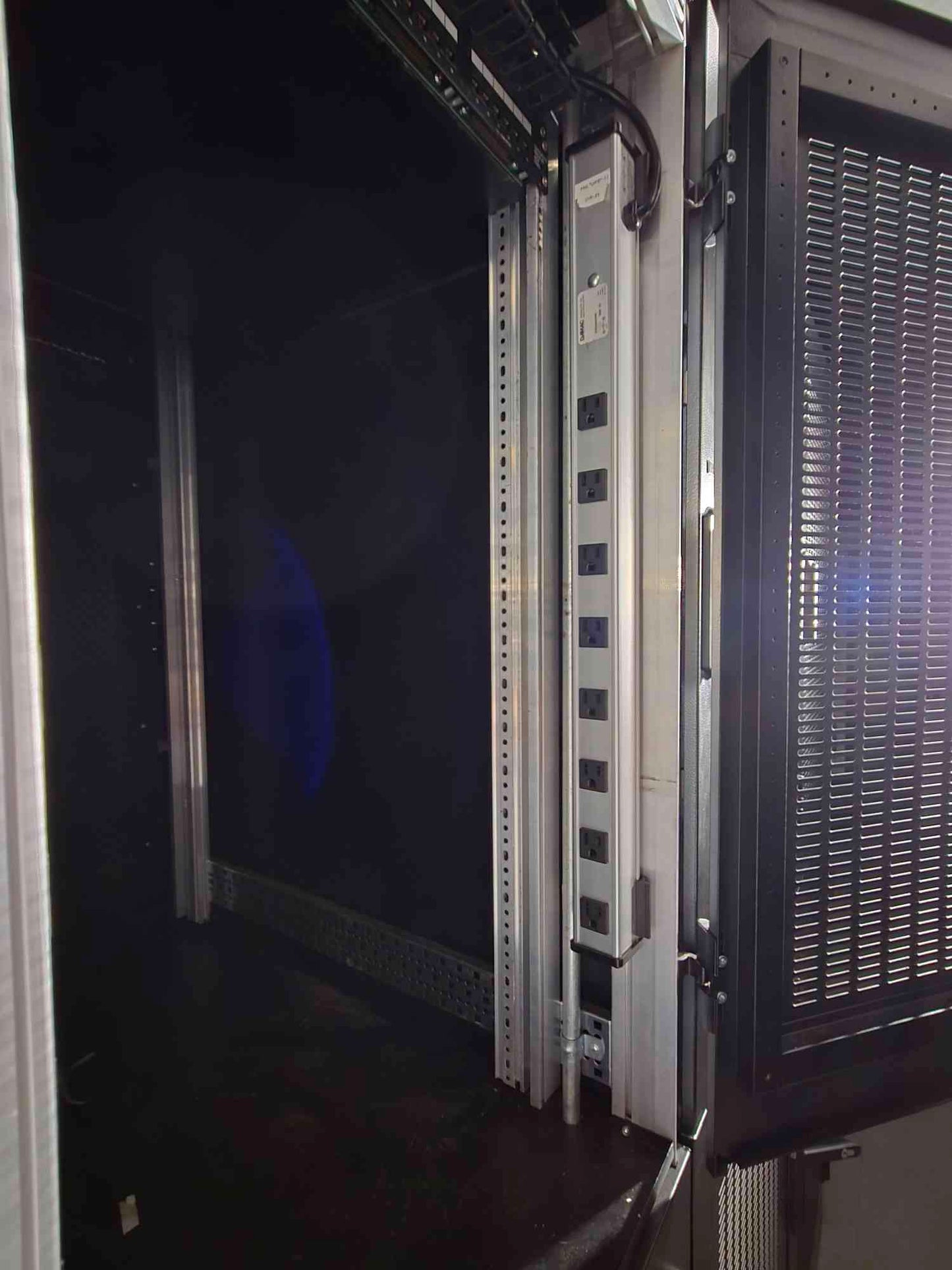42U Colo Dual Compartment Server Rack 2 Cabinets Top/Bottom with PDU Strips