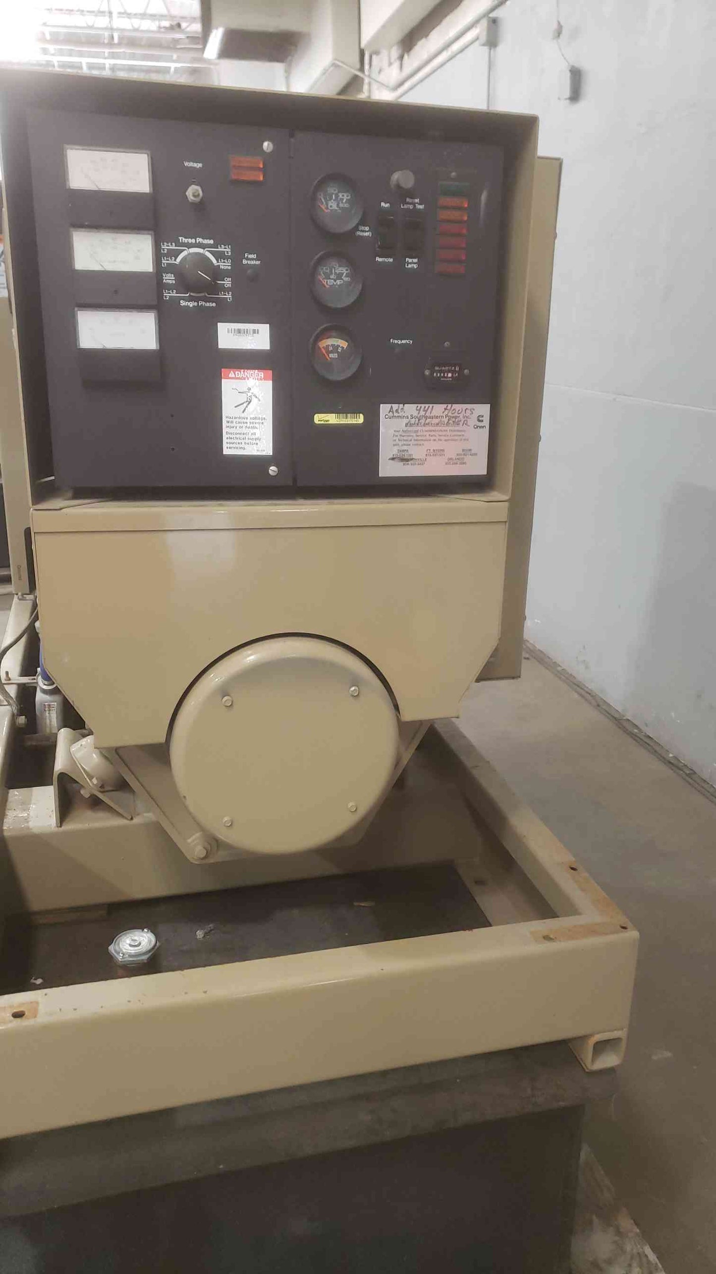 AS IS 50KW Cummins 1&3PH Diesel Generator 793.1Hrs 4BT-3.9 (SKU: 111005)