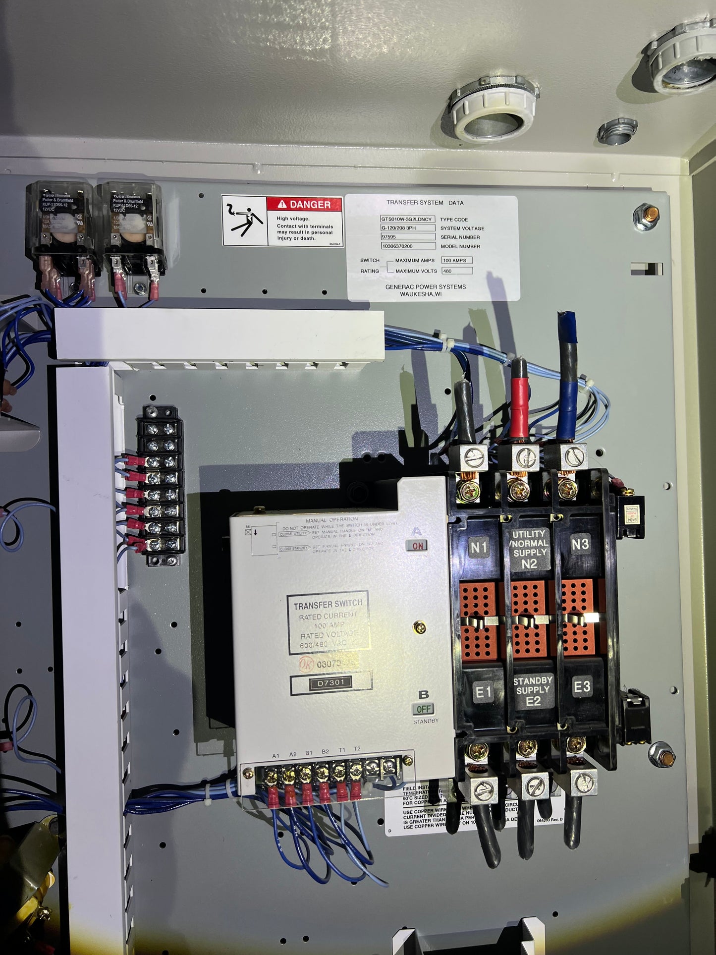 80KW Generac Diesel Generator & ATS SD0080 3ph Mitsubishi 3.9L '03