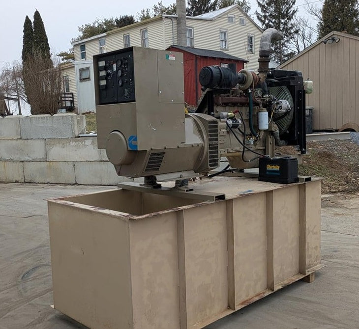 100 kW Cummins Diesel Generator Open Skid Reman Engine 3 Phase 3884 Hrs - GTCH1025