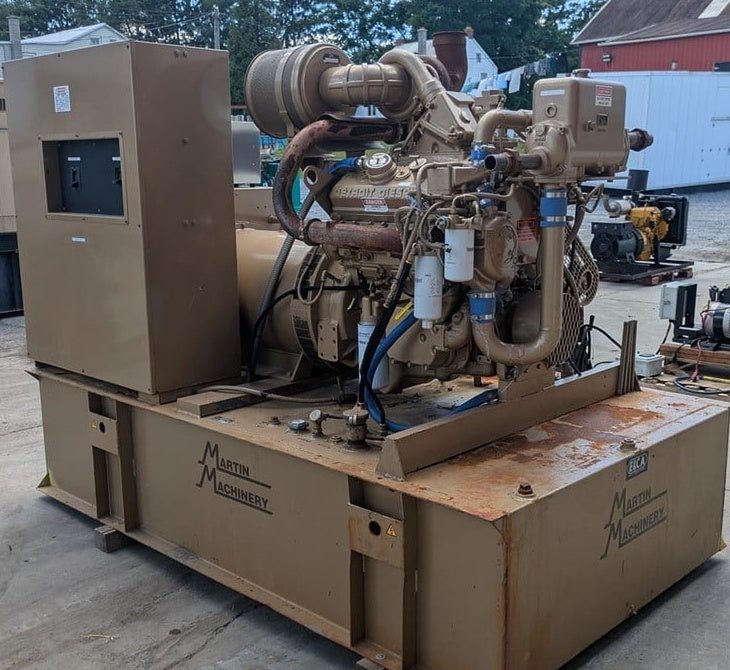 1995 Detroit Diesel 300 kW Generator Martin Built 375 kVA Open Skid 979 Hrs - GTCH1032