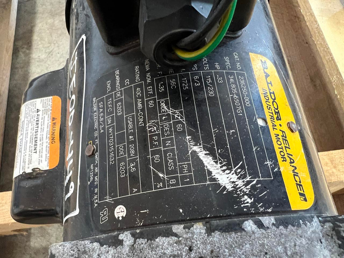 1/3 HP AC Electric Motor 60 Hz 120/230 Volts DSLP1023