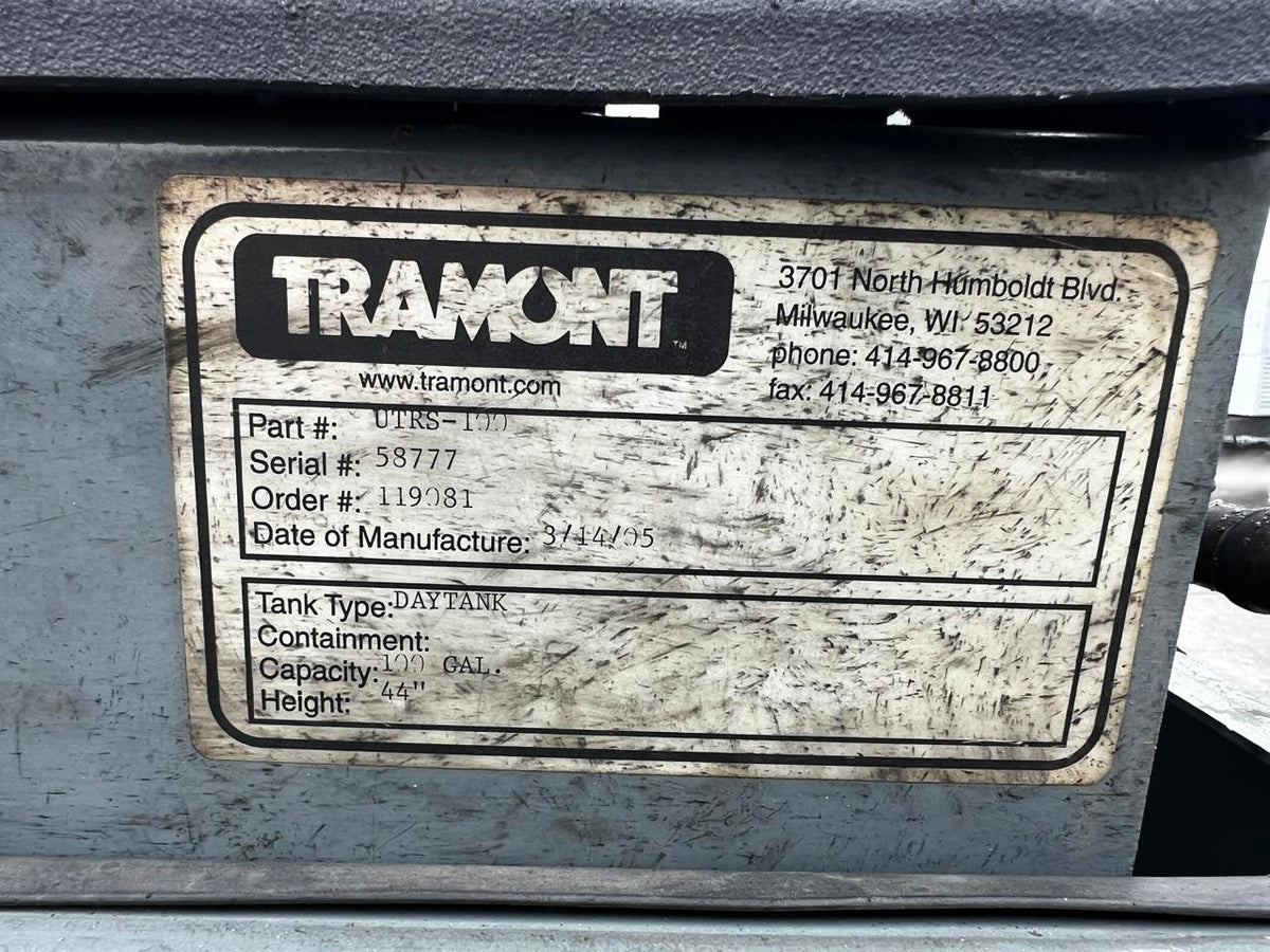 100 Gallon Good Used Diesel Fuel Tank with Electric Fuel Pump. Double Wall with Containment Tank.
