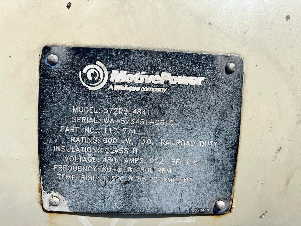 600 kW Marathon Gen End, Good Used, 480 Volt
