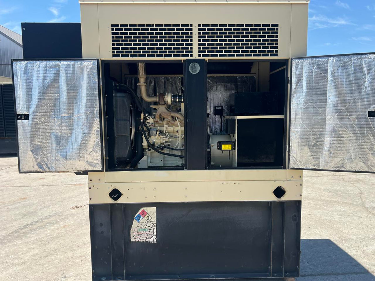 40 kW Kohler Generator with Sound Attenuated Enclosure and Base Fuel Tank, 2.9 Liter John Deere Engine, Year – 2006, 311 Hours