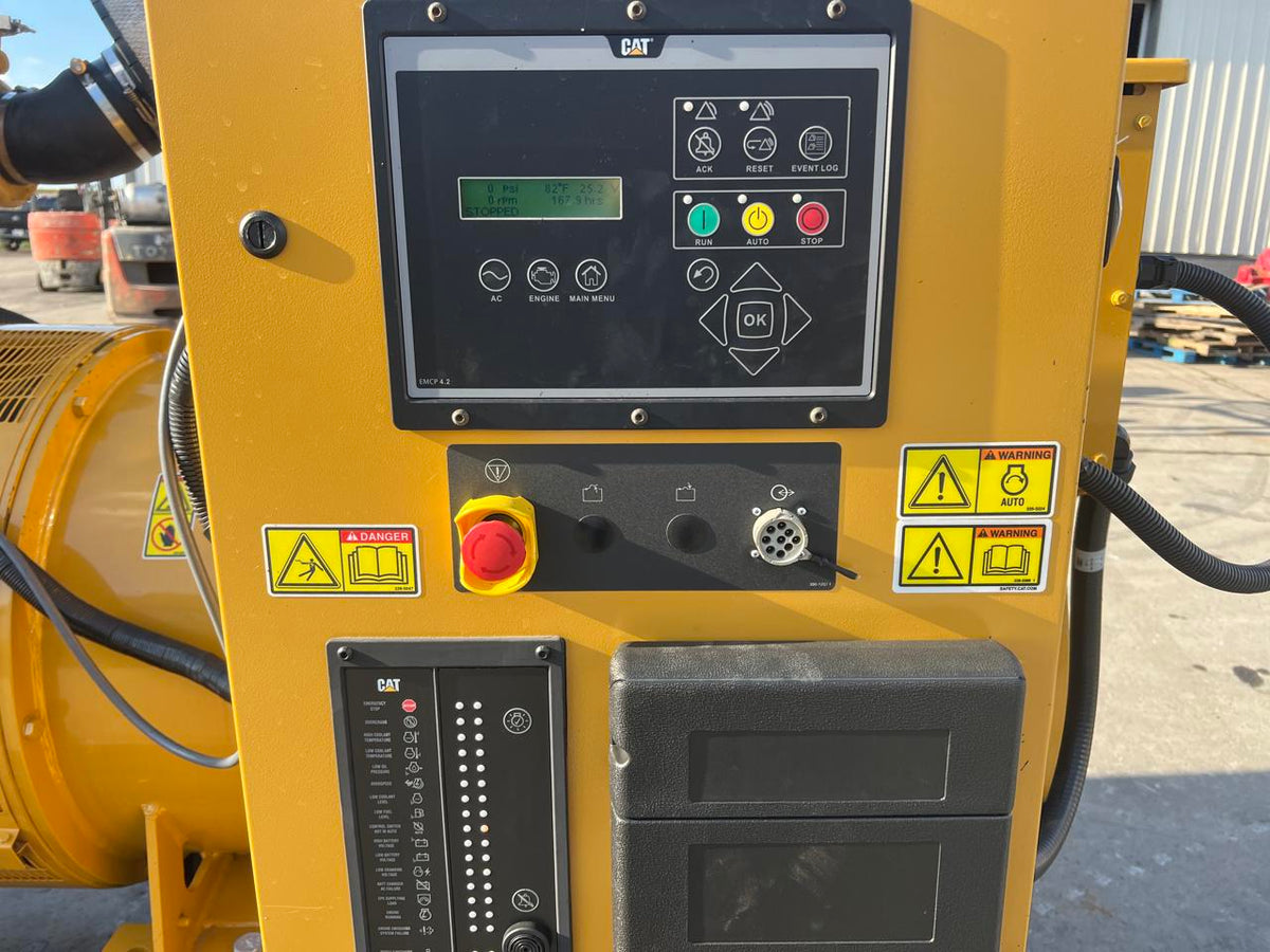 600 kW C18 CAT Gen Set, Open Skid, Year – 2016, 167 Hours, US EPA Tier 2 Pre Emission Engine