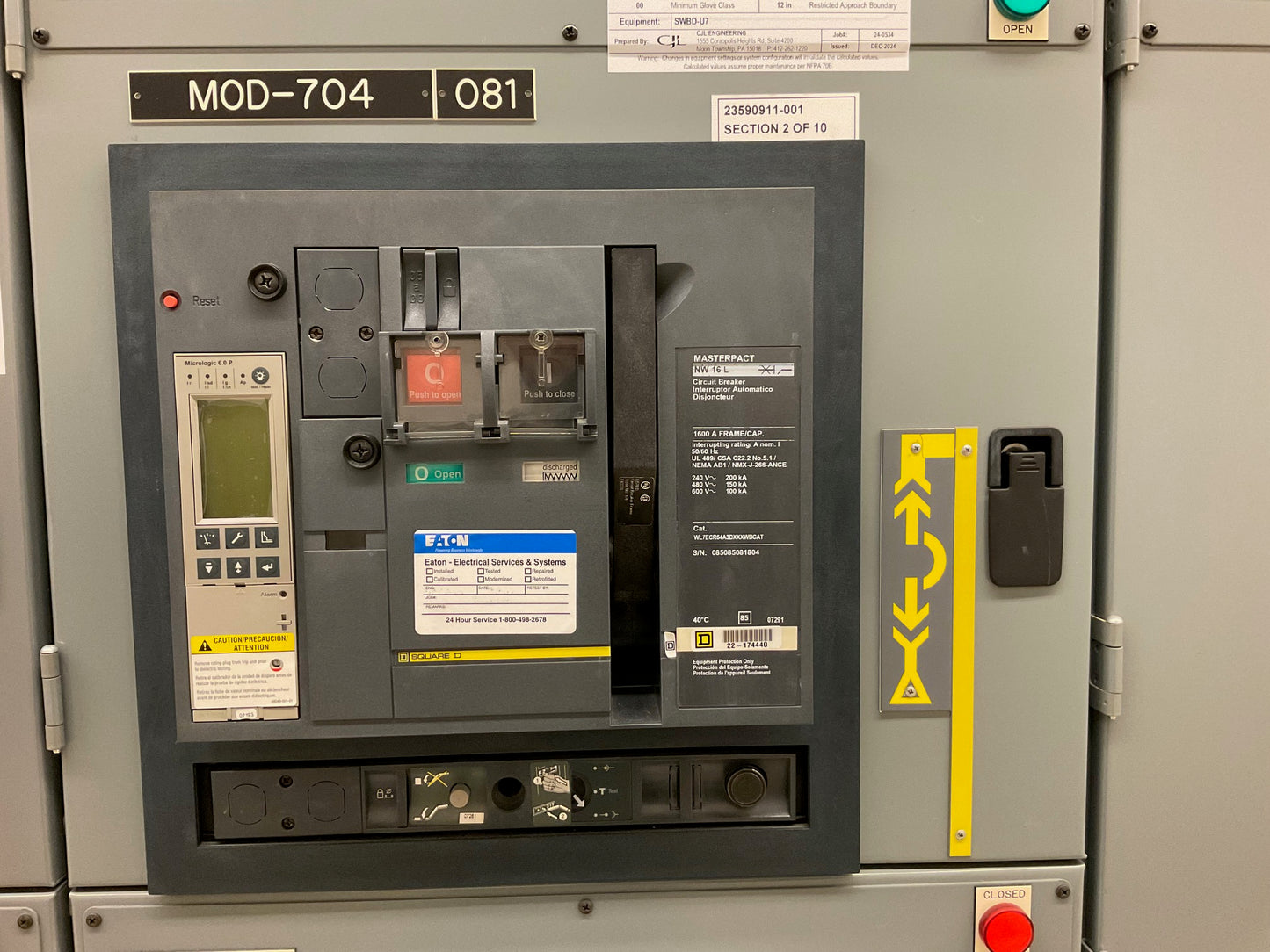 Square D QED-6 Power Style 10 Section Switchgear 4000A 480/277V 60hz 3PH 23590911-001 Never Energized!