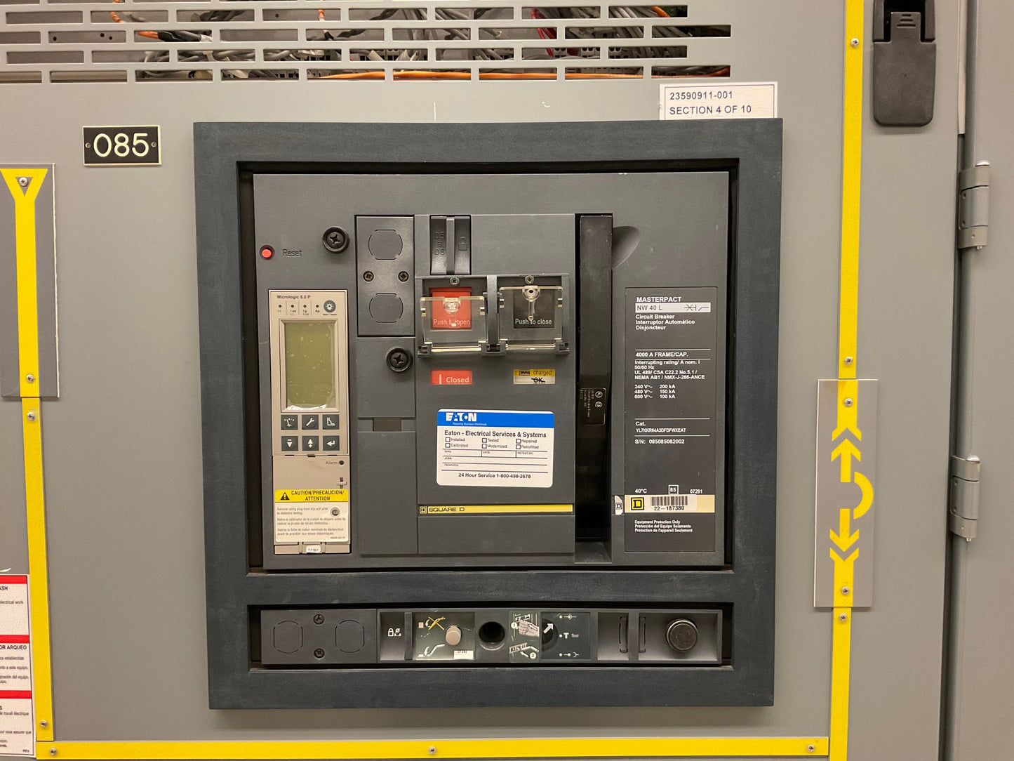 Square D QED-6 Power Style 10 Section Switchgear 4000A 480/277V 60hz 3PH 23590911-001 Never Energized!