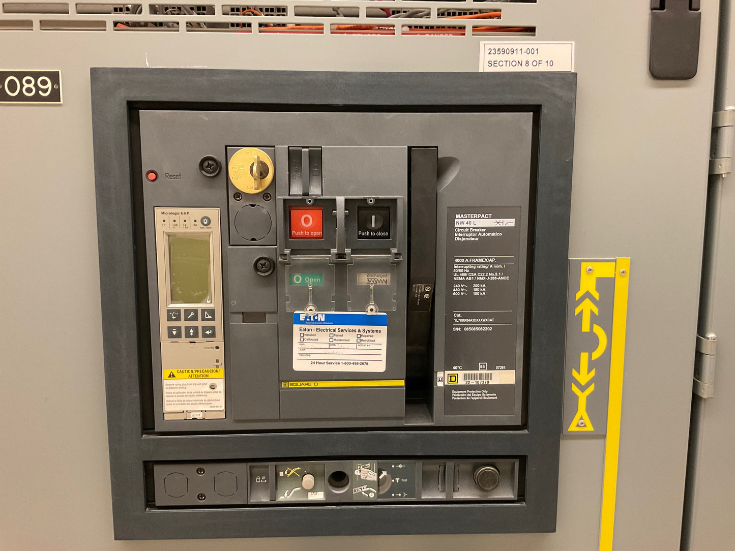 Square D QED-6 Power Style 10 Section Switchgear 4000A 480/277V 60hz 3PH 23590911-001 Never Energized!