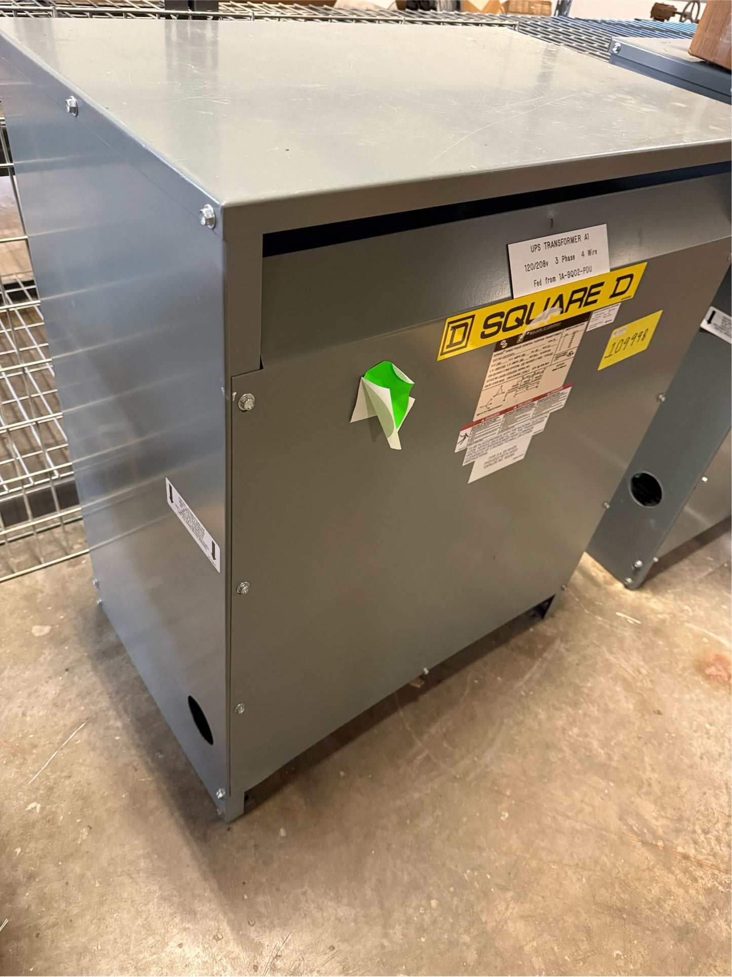 75KVA Square D Sorgel Dry Type Transformer 240v x 120/208V 3ph 4-wire
