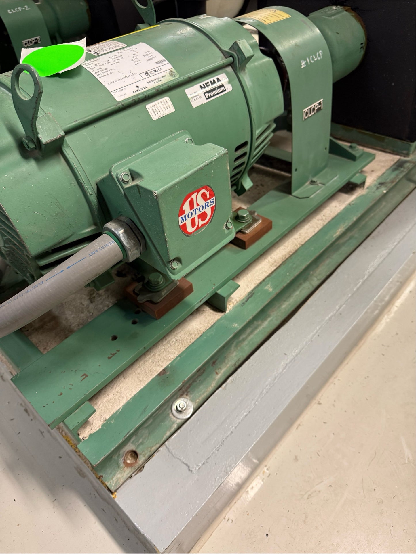 Emerson Model AS93 15HP Motor & Pump 3ph 230/460V
