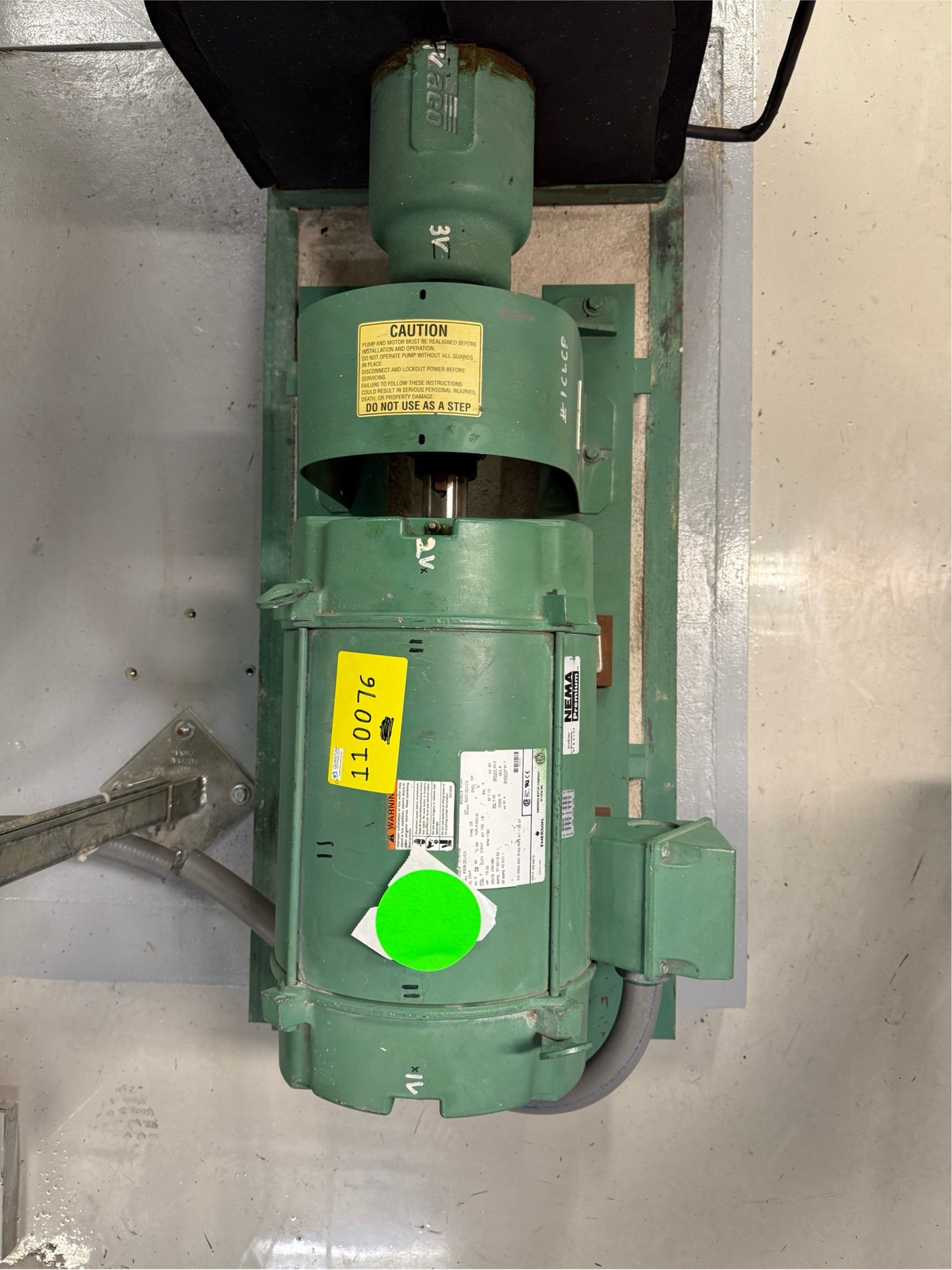 Emerson Model AS93 15HP Motor & Pump 3ph 230/460V