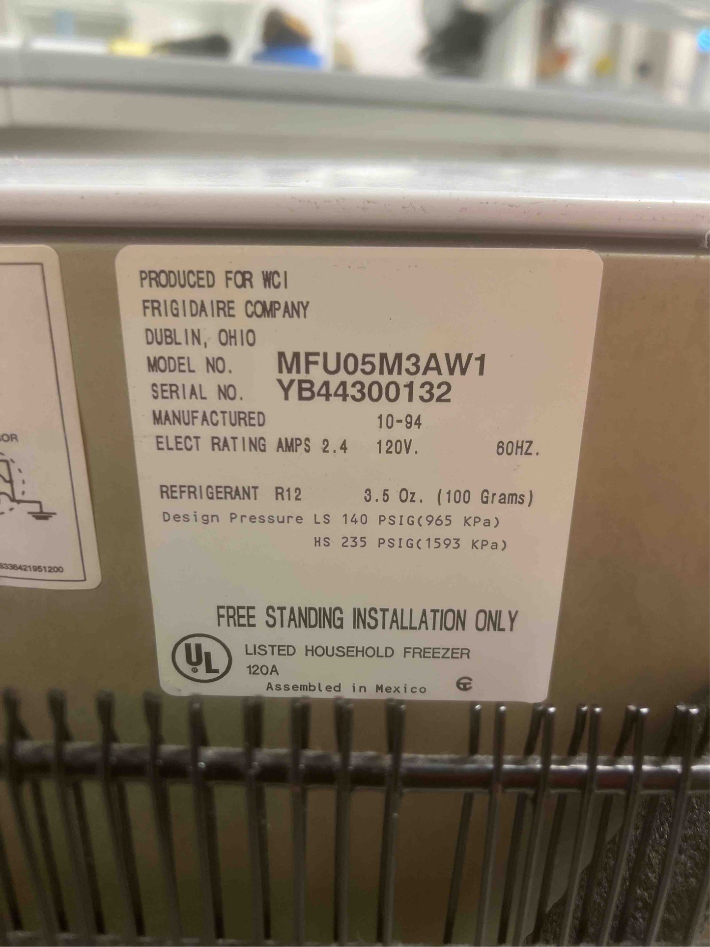 Undercounter White Lab Freezer Westinghouse Tested -2(5383AA)