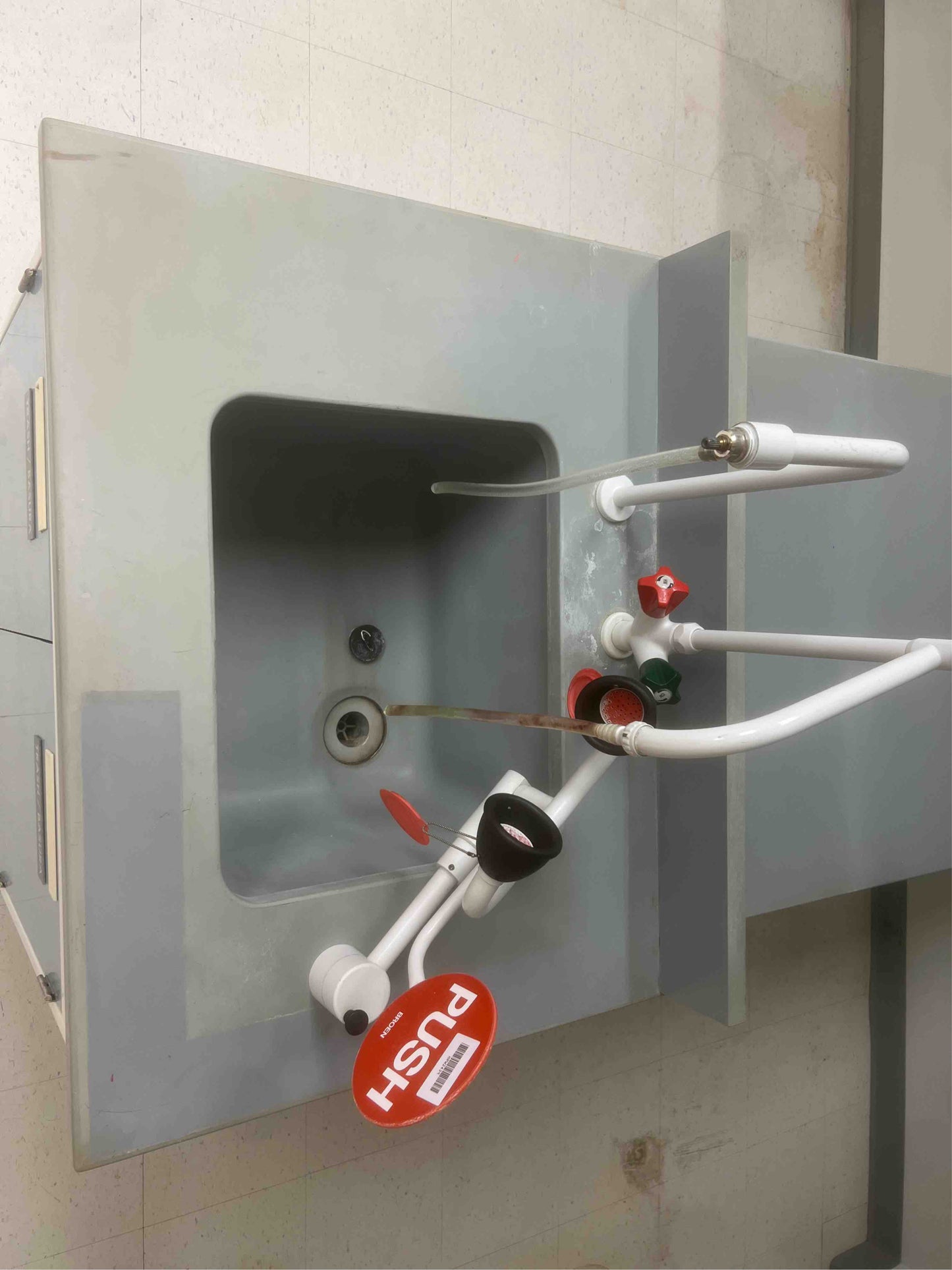 Fisher Hamilton 32" Lab Sink Casework w/ Fixtures & Eyewash (SKU: 5394AA)(5394AA)
