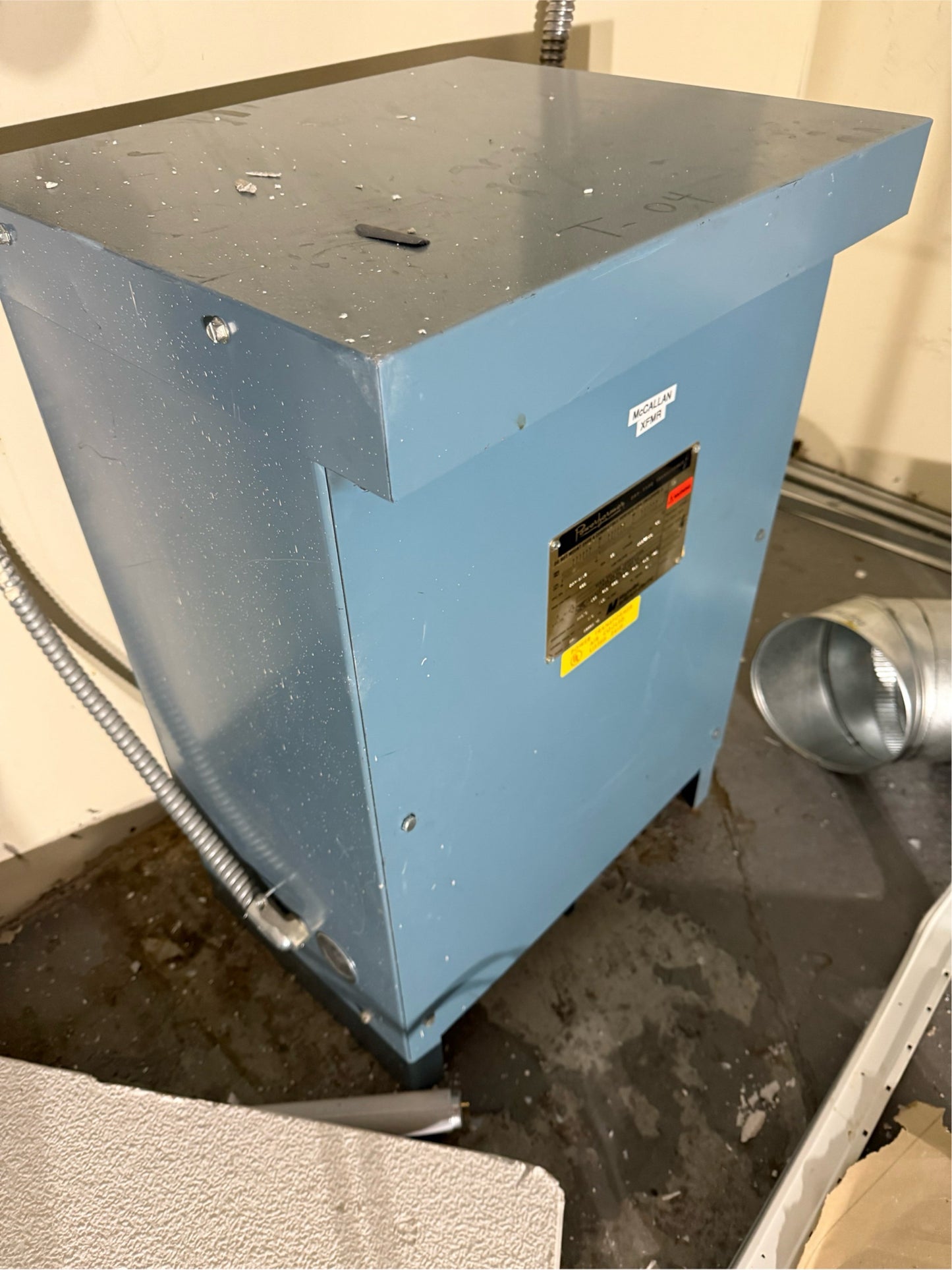 30KVA Powerformer Transformer 223-3194 3ph 480V x 208Y/120V (SKU: 110474)