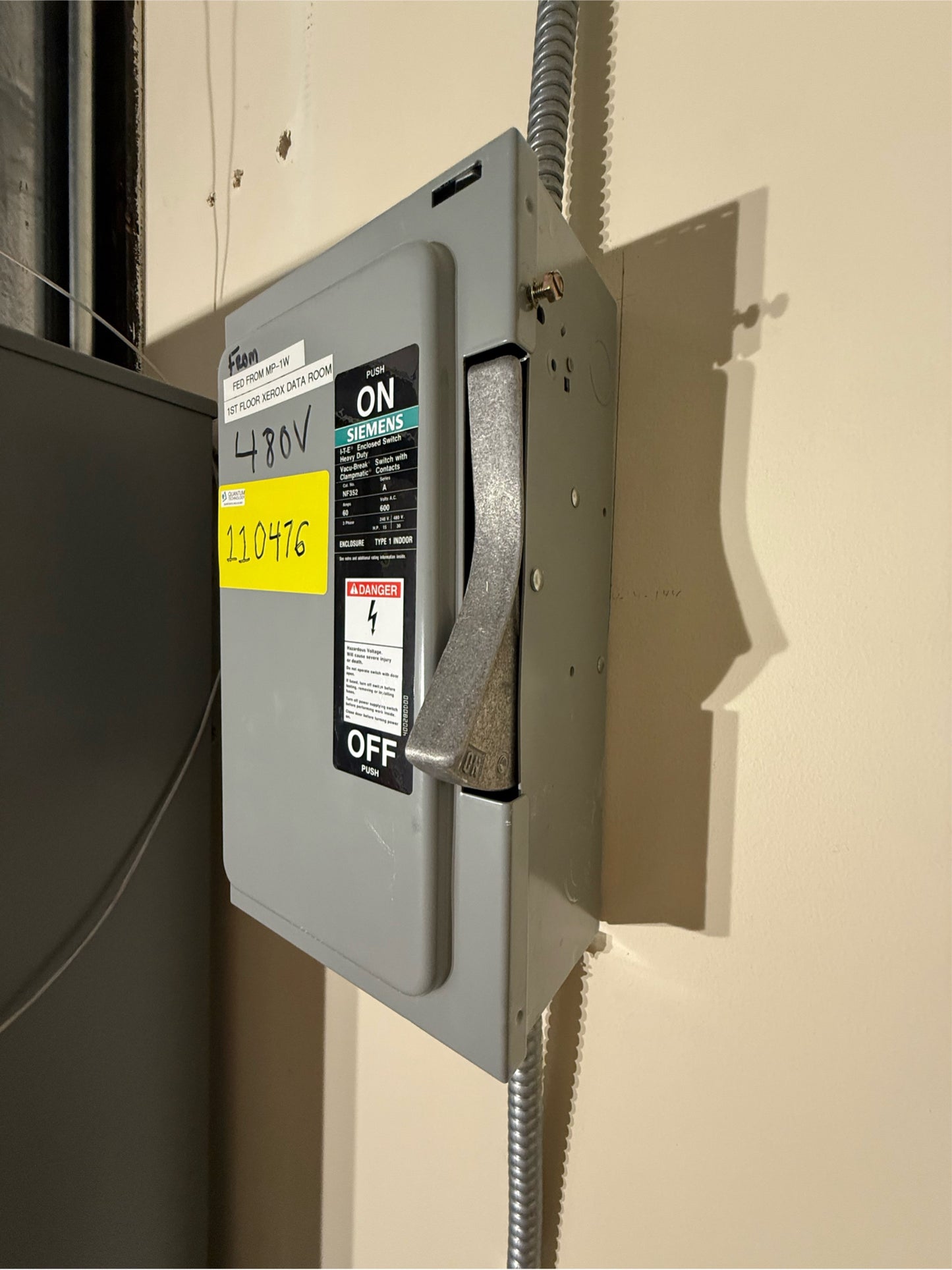 Siemens ITE Enclosed Switch 60A 600V 3PH NF352 (SKU: 110476)