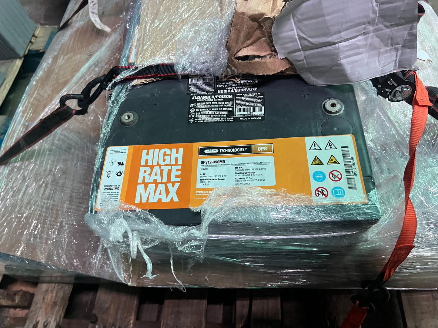 C&D High Rate UPS12-350MR 93 AH Battery-19140