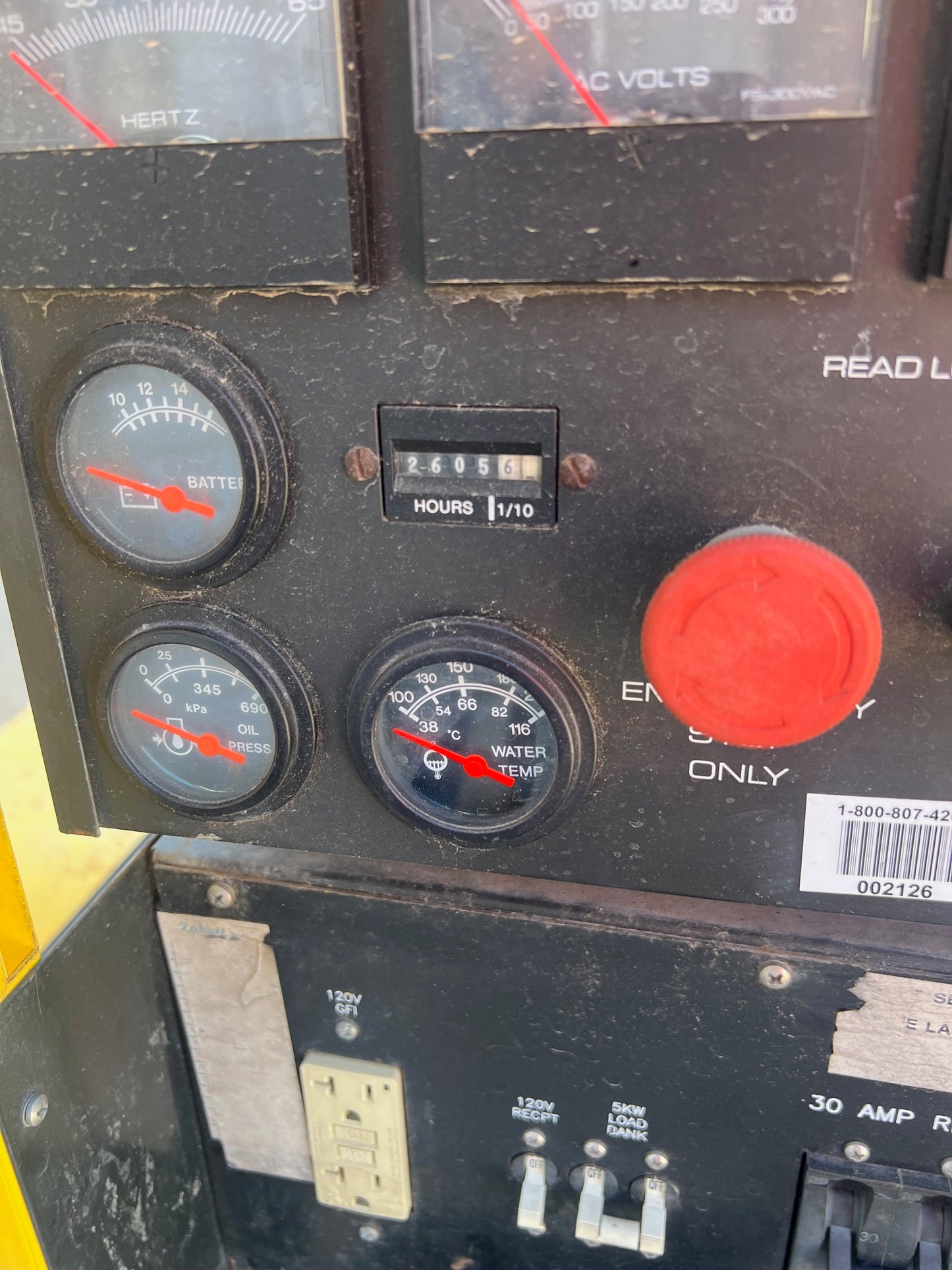 10KW CKH4310 Portable Diesel Generator Kubota V1305 Engine 120V TESTED