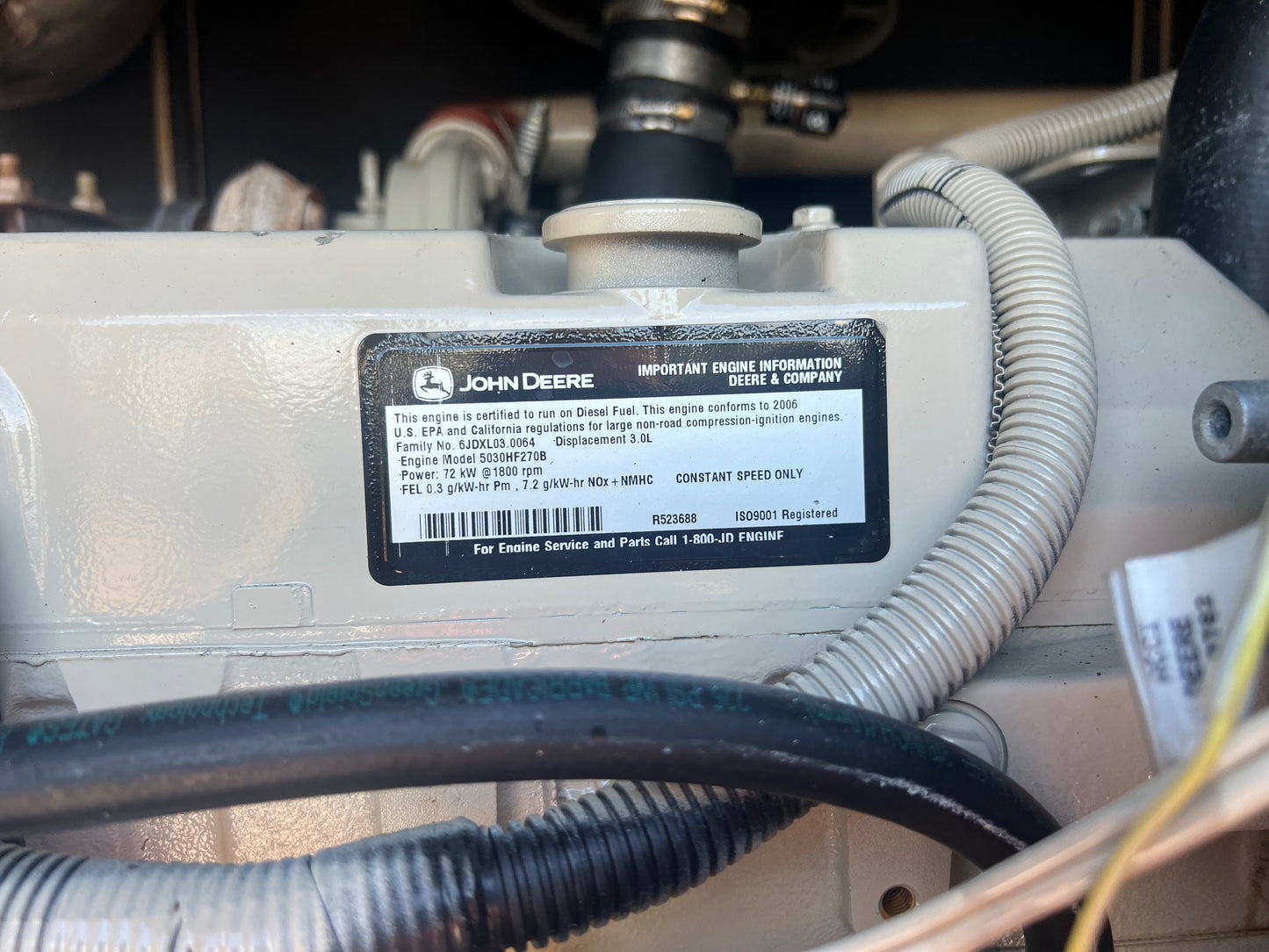60KW Katolight 5030T John Deere Diesel Generator '05 312hrs Tested
