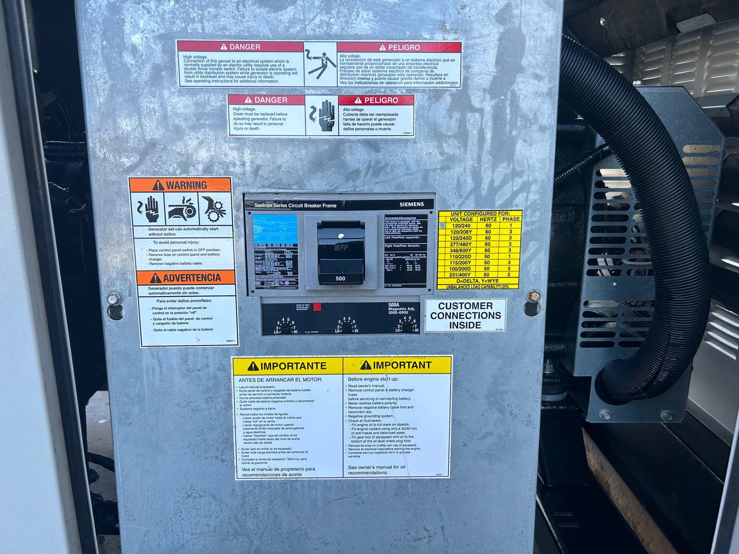 100KW Generac ST1006 NG/LP Generator 1ph 120/240V 89Hrs 2010