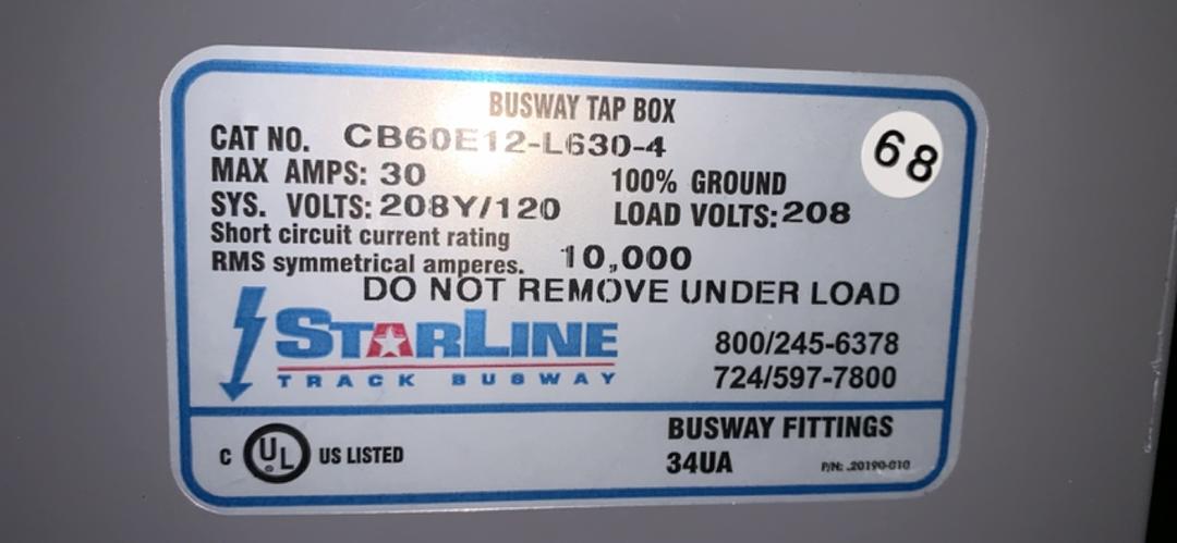 100A Starline MAXPOWER MPB200C10'4 Busway Plug(S6LLST9101)