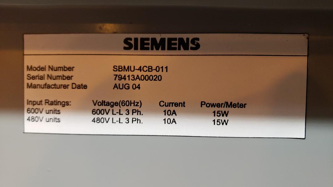 SIEMENS Enclosed 15W Meter Breaker SBMU-4CB-11(S6LLST12191)