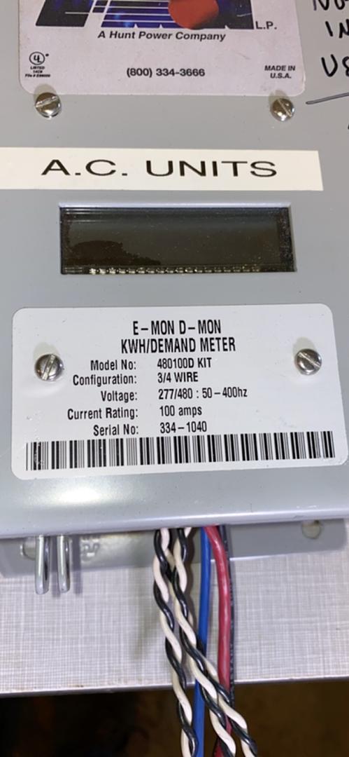 E-MON D-MON Killowatthour Meter 480100D KIT(S6LLST4129)