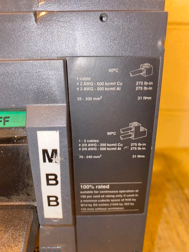 400A Merlin Gerin NSJ400 H Circuit Breaker(S6LLST1366)