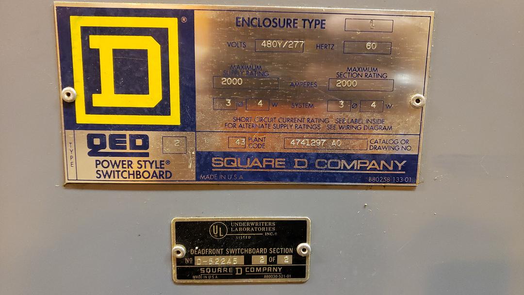 2000A Square D QED Shut Off Switchboard(S6LLST11915)