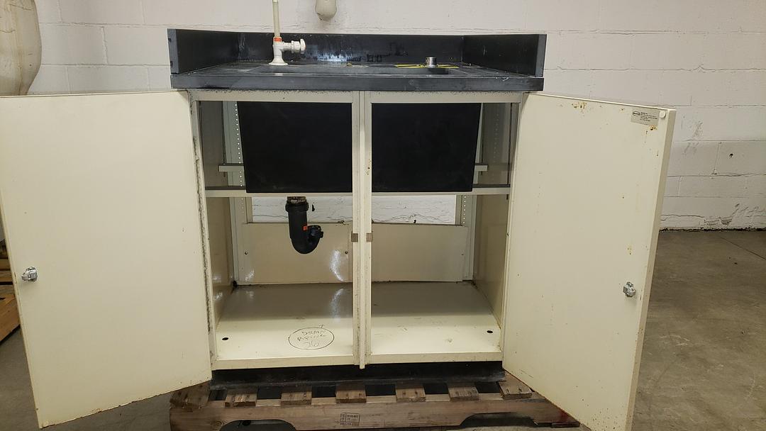 35x37 Metal Lab Casework Sink w/ basin faucet backsplash(S6LLST7367)