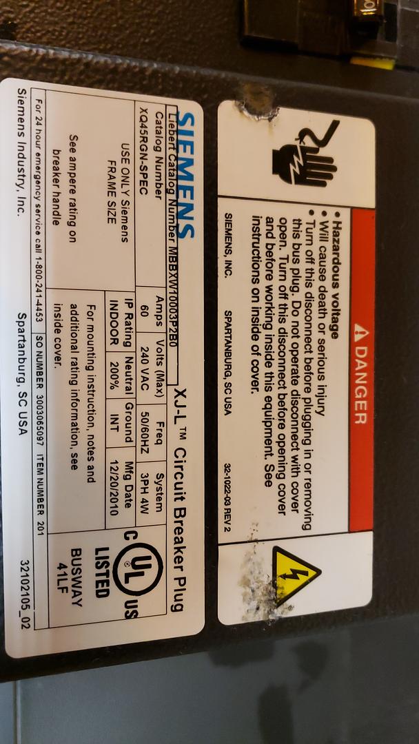 SIEMENS 400A 12' Busway XJL w/ 4 Tap Boxes XQ45RGN(S6LLST11147)