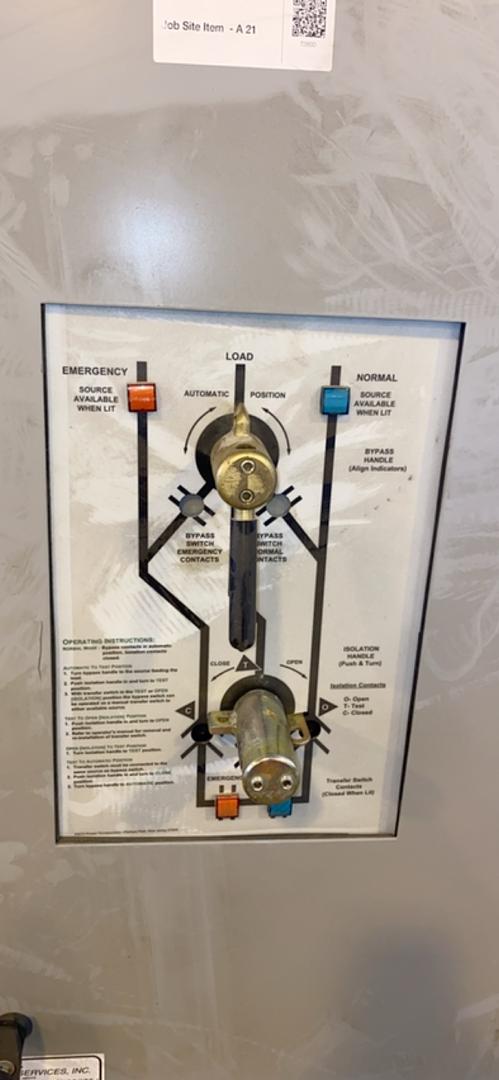 600A ASCO ATS 480V w/ 600A Service Entry Breaker(S6LLST1748)
