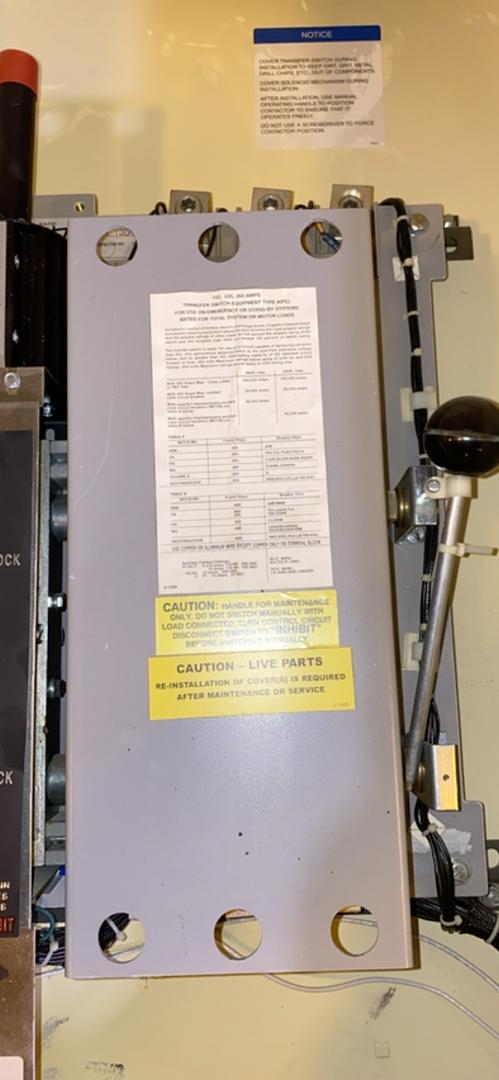 260A KOHLER 480v ATS Transfer Switch Missing Display(S6LLST4287)