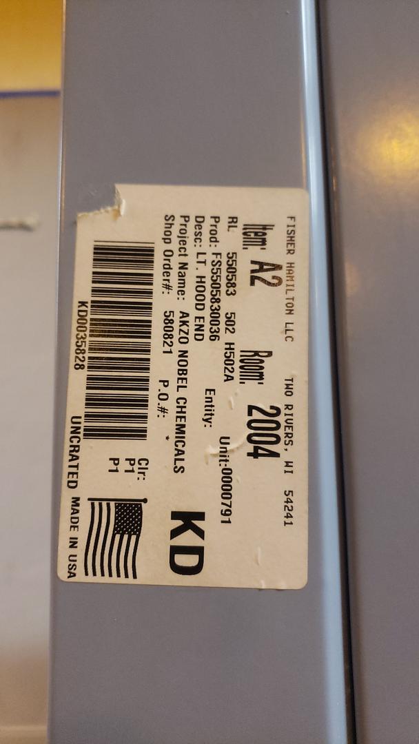 8' Walk-In Hamilton Fume Hood SAFEAIRE Horizontal Sash(S6LLST9510)