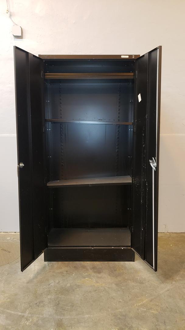 18x36x84 Tall Black Metal Cabinet(S6LLST8770)