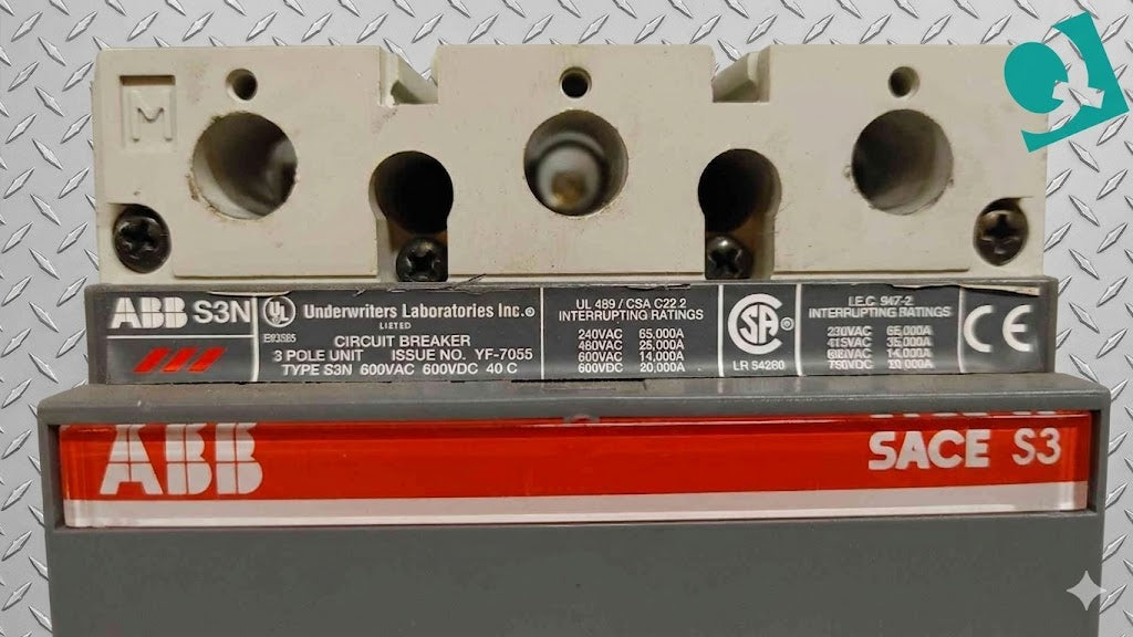 ABB S3N 100A 3 Pole Circuit Breaker 600VDC 600VAC YF-7055