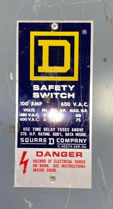 Square D 100A Safety Switch H363(S6LLST4405)