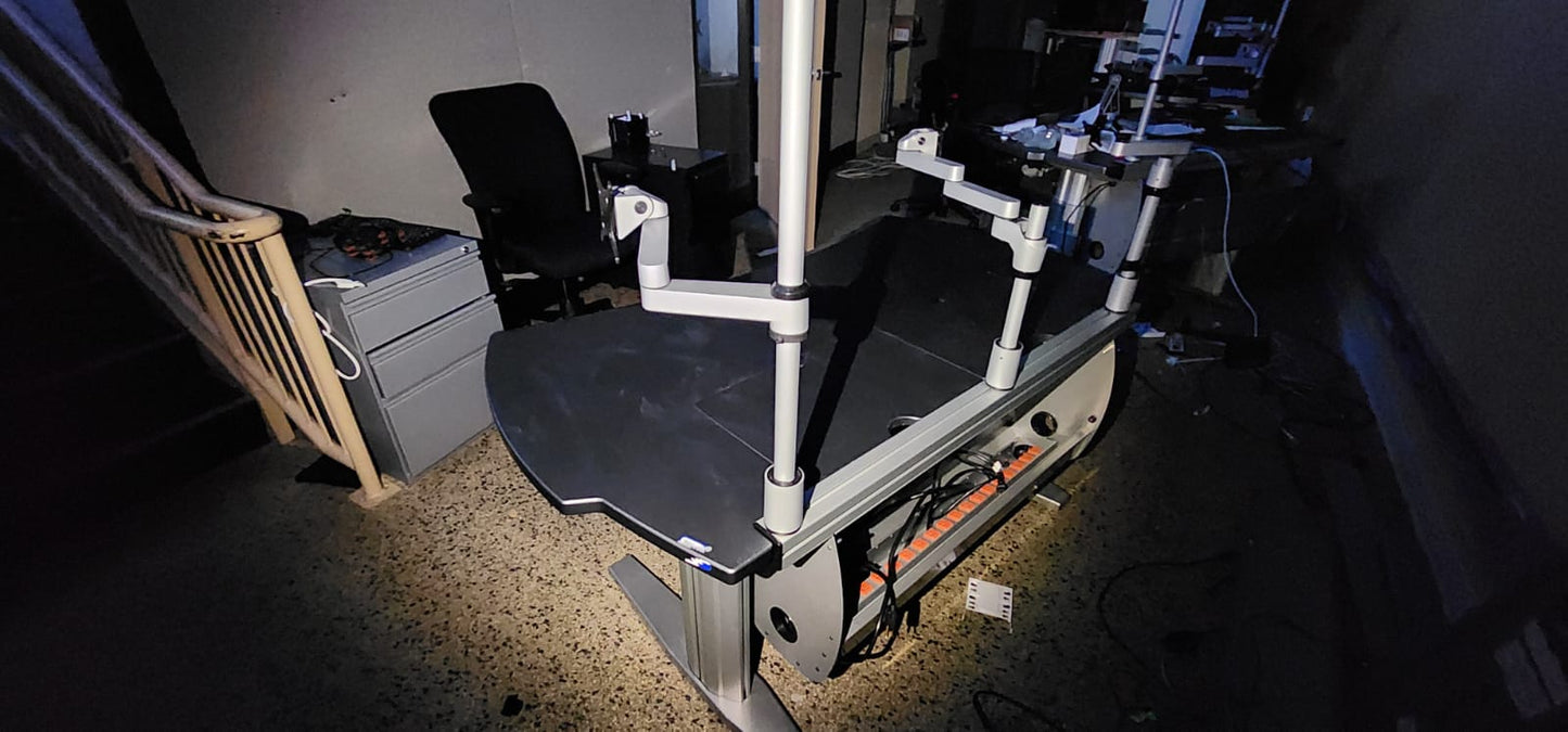 Linak Actuator Systems Adjustable Office Desk Black Top w/ Hydraulics & Controls '14
