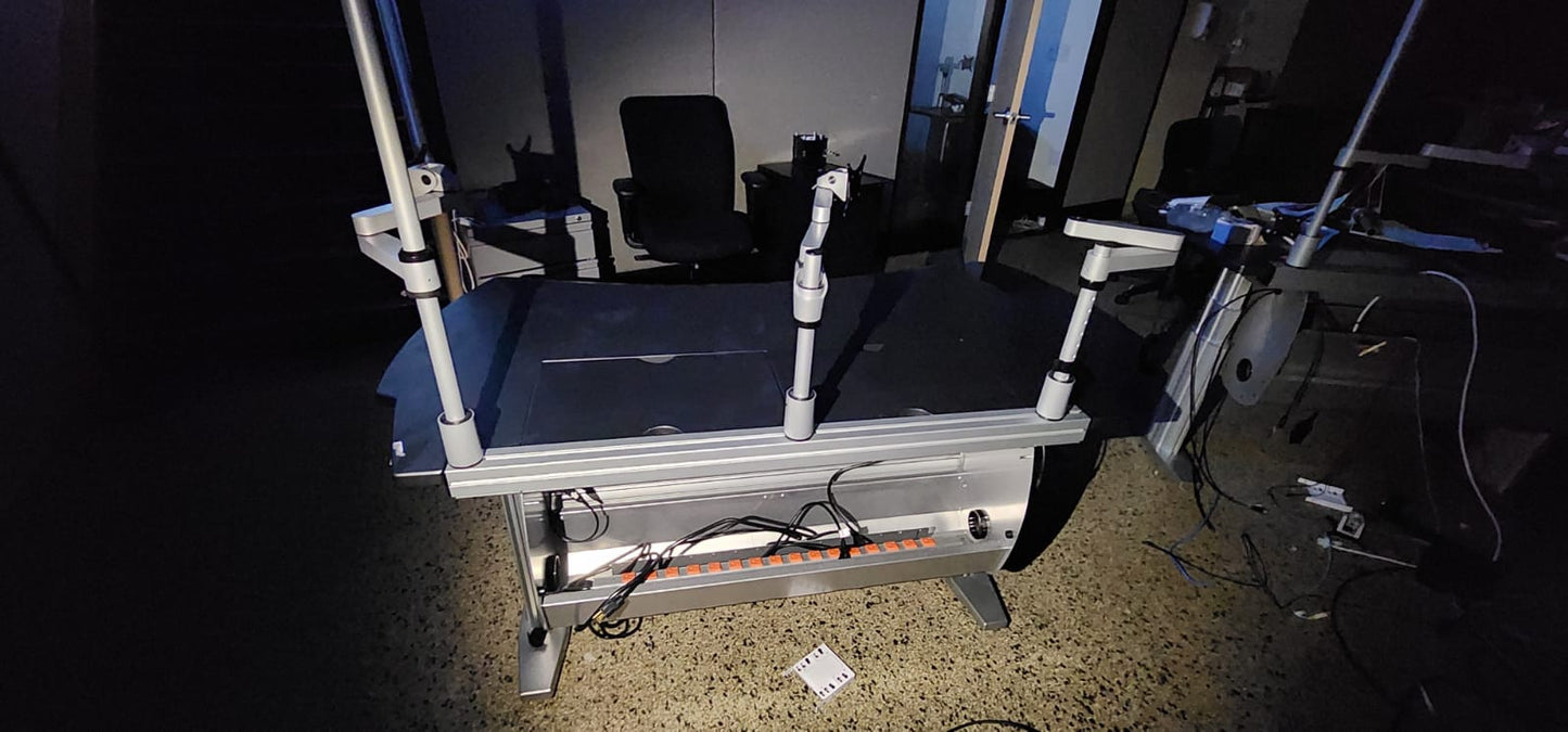 Linak Actuator Systems Adjustable Office Desk Black Top w/ Hydraulics & Controls '14