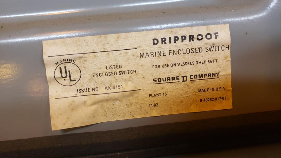 F Safety Switch Square D 100 Amp(S6LLST8200)