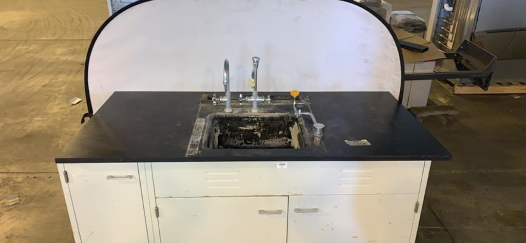 66x22x35" St Charles Lab Casework Cabinet w/ Sink Faucets Eyewash(S6LLST6609)