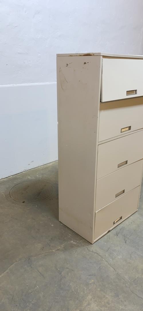 5" Tall Recessed 5 Drawer File Cabinet S6LLST8694(S6LLST8694)