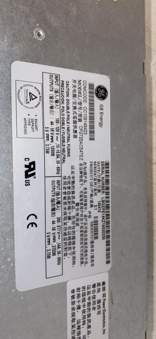 GE Energy Power Rectifier CP2725AC54TEZ(S6LLST5180)