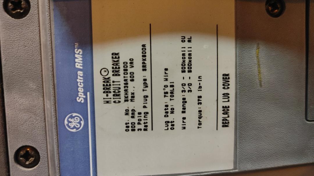 800A 277/480v GE Spectra Series 4 Breaker Panelboard (S6LLST12735)