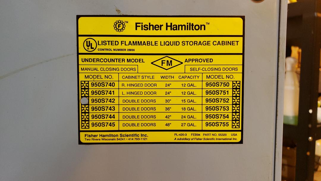 30" Flammable Bench Cabinet Blue(S6LLST9904)
