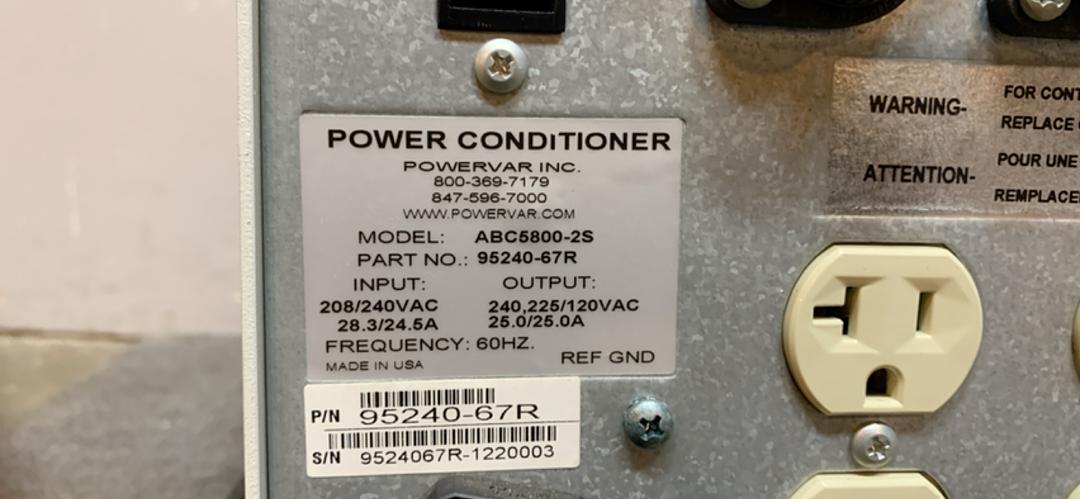 Powervar Power Conditioner ABC5800-2S(S6LLST6441)