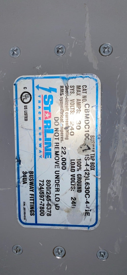 Starline Busway Tap Box 30A 240v CBMDC100 L630C430A(S6LLST3018)
