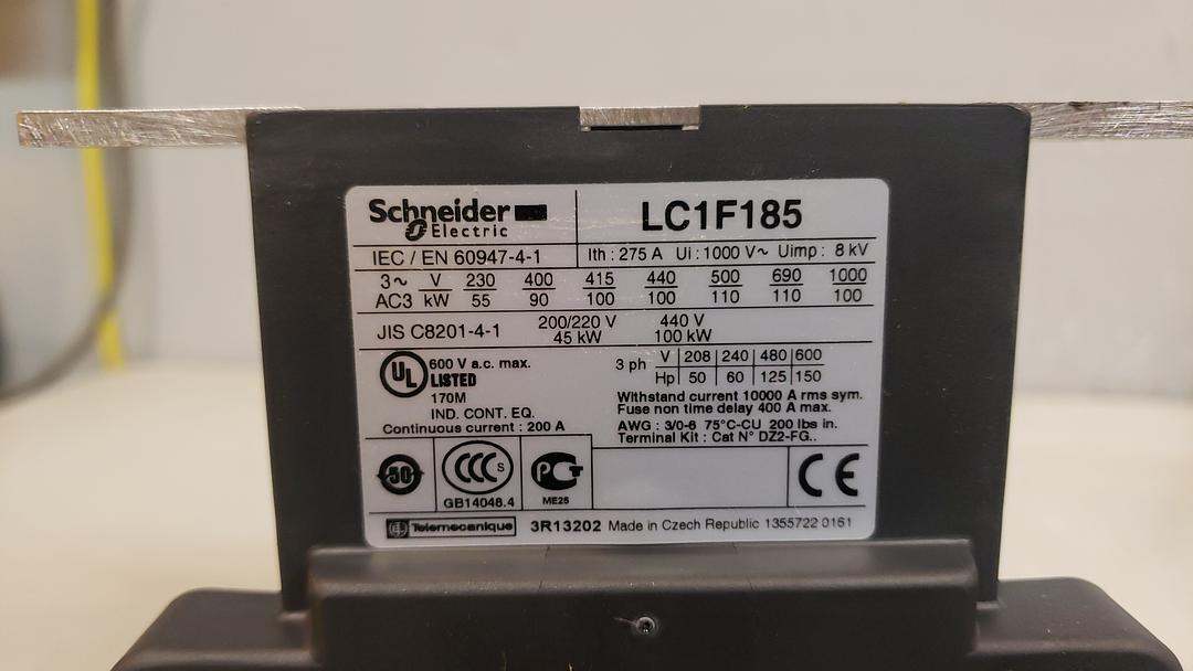 Schneider Electric LC1F185 Contactor in Box(S6LLST11229)